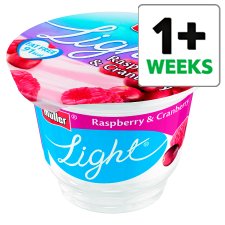 Muller Light Raspberry Cranberry Yogurt 175G from Tesco