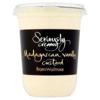 Waitrose fresh vanilla custard 500g  from Waitrose
